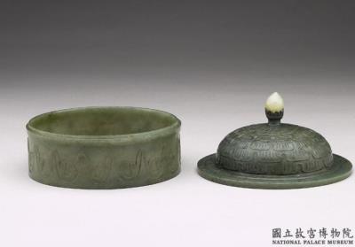 图片[2]-Jade round box with lid, India-China Archive